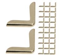 SAFIGLE 100 Piezas Protector de Esquinas Metálico Dorado Vintage para Álbumes y Cuadernos de Cubiertas Triangulares para Bordes Protección para Diarios y Libros de Viaje