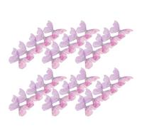 SAFIGLE 100 Pinzas Cabello Mariposas 3D de Tul Doble Capa 45 CM Moradas Gemas de Imitación para Mujeres y Adolescentes Accesorios para Disfraces Navideños y Estilo Han Chino