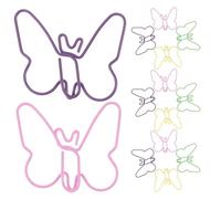 SAFIGLE 100 Unidades Clips de Papel Metálicos Forma de Mariposa, Lindos Clips Organizadores de Documentos de Pet y Acero para Estudiantes y Oficina en Casa