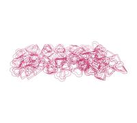 SAFIGLE 100 Unidades Clips y Fácil Identificación de Papel Metálicos Decorativos Forma de Corazón Rosa, Material de Hierro, Aplicación Flexible para Suministros de Fiesta de San Valentín