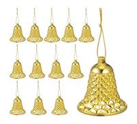 SAFIGLE 12 adornos de campana de plástico para colgar en el árbol de Navidad, ligeros y seguros, decoraciones navideñas para la pared del árbol, ventana y más, para añadir alegría festiva a tu hogar