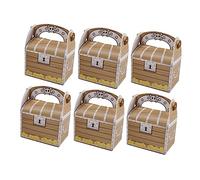 SAFIGLE 12 Piezas Caja De Obsequio Del Tesoro De Madera Vintage Para Piratas Caja De Papel Pirata De Fiesta Organizador De Almacenamiento De Regalos Para Dulces De Papel