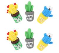 SAFIGLE 12 piezas Cartuchos de Silicona para Lápices con Diseño de Cactus Adorables Tapas Pequeñas para Extender Lápices Accesorios Escolares para Estudiantes