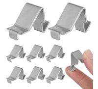 SAFIGLE 12 Piezas Clips Metálicos para Estantes de Gabinete, Hierro Plata