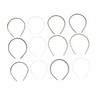 SAFIGLE 12 Piezas Diademas Plásticas Negras y Colores Sólidos Mujeres y Niñas Accesorios Fiestas