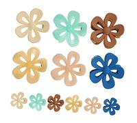 SAFIGLE 12 Pinzas Para El Pelo Con Forma De Flor Para Mujer Color Dorado Gruesas Con Agarre Color Negro Con Forma De Crisantemo Accesorios Para El Pelo De Niña