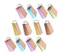 SAFIGLE 12 Tarjetas De Anillas DIY para Ejercicios De Datos, Emparejamiento, Estudio De Ortografía, Aprendizaje Rápido - Índice Autodirigido, Práctica Rápida, Tarjeta De