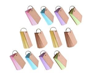 SAFIGLE 12 Tarjetas De Anillas DIY para Ejercicios De Datos, Emparejamiento, Estudio De Ortografía, Aprendizaje Rápido - Índice Autodirigido, Práctica Rápida, Tarjeta De