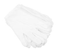 SAFIGLE 12pares Guantes de Algodón Elásticos y Transpirables Hogar Blancos Colección de Monedas y Uso Diario