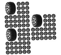 SAFIGLE 150piezas Ruedas De Juguete Para Niño Niña Ruedas Para Modelos Accesorios Para Carritos y Tractores Estimula Creatividad y Habilidades Motoras