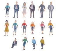 SAFIGLE 16 Minifiguras de Personas Coloridas para Decoración de Paisajes, Maquetas de Trenes, Proyectos Escolares (Varios Estilos)