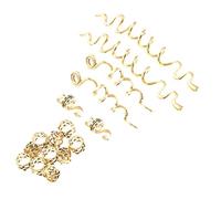 SAFIGLE 16piezas African Braiding Hair Accessories Hair Band for Women Alloy Zinc Twist Braid Ring Clips for Braids and Dreadlocks Daily Use and Parties