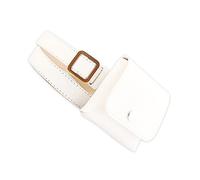 SAFIGLE 1pieza Riñonera De Cuero Retro para Mujer Bolso Multifuncional De Cintura Bandolera Casual para Claves y Teléfono Blanco