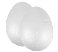 SAFIGLE 2 Huevos de Poliestireno Blanco, Huevos de Espuma Artesanal para Pintar Y Proyectos Escolares de Pascua.