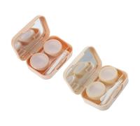 SAFIGLE 2 Juegos Caja De Lentes De Contacto Portátil Caso Estuche Pequeña Bolsa De Almacenamiento Porta Lentes De Bolsillo Organizador De Lentes De Ojos Páginas