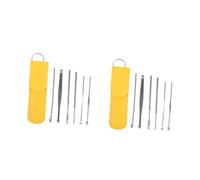 SAFIGLE 2 Juegos Herramienta Para Recoger Orejas Limpieza Herramienta De Extracción De Orejas Limpiador De Oídos Removedor De Cera Herramienta Para Cavar Orejas Acero Inoxidable