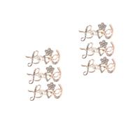 SAFIGLE 2 Juegos Ramillete De Flores De Amor Señoras Valentines Day Pearl Broche De De Imitación Damas Broches Pasador De Retro Broches De Suéter Aleación 3 Piezas * 2