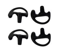 SAFIGLE 2 Pares Auricular de Silicona Negro para Tubo de Bobina Acústica | Repuesto para Headset Earpiece, Ajuste Seguro y Flexible, Cómodo en Ejercicio Intenso