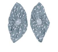 SAFIGLE 2 Pares Fundas de Zapatos Lavables de Algodón para Hombre y Mujer Cubrezapatos Antideslizantes y Resistentes al Desgaste de Suelo Interior Cubierta Reutilizable Verde