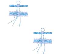 SAFIGLE 2 Pares liga de flores liga nupcial de la boda liga de la vendimia kits de macramé liga de diamantes de imitación liga elástica ligueros liga de la novia de la boda liga de la boda