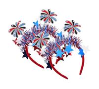SAFIGLE 2 Piezas Accesorios para Cabello Julio Diademas con Bandera Americana Rojo Blanco y Azul Decoraciones para Día