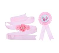 SAFIGLE 2 Piezas alfileres para baby shower pasador de la insignia de mamá papá marco de ducha de bebé cinturon embarazada cinturón embarazada ramillete de papá mami a ser cinturon foto