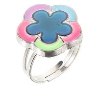 SAFIGLE 2 Piezas Anillo luminoso de temperatura guirnaldas garland girnalda dimensionador timbre de la puerta oro joyería de moda anillos de chicas anillos de humor para niñas aleación