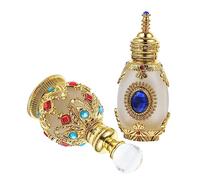 SAFIGLE 2 Piezas Botellas de Perfume Vacías de Cristal Vintage de Unidades de Atomizadores Recargables para Viaje y Aceites Esenciales Diseño Elegante y Práctico