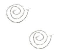 SAFIGLE 2 Piezas Cadena de Reloj de Metal Reloj de Bolsillo Chaleco de Ciclismo para Hombre Chalecos de Traje para Hombres Cadena de Esmoquin Bar Relojes de Hombre Tankinis de Mujer Silver