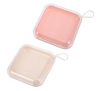 SAFIGLE 2 Piezas Caja de Almacenamiento para Uñas Cuadradas Organizador de Uñas Postizas Contenedor para Guardar Unidades para Decoración