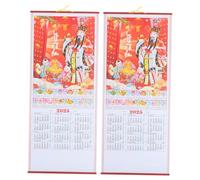 SAFIGLE 2 Piezas Calendario de Pared Año Serpiente Colgante Alta Definición Estilo Rattan Decoración Lunar Año Chino para Hogar Oficina Festival