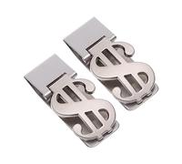 SAFIGLE 2 Piezas Clip de Delgado Money Clip Billetero metálico - Sujeta Billetes Mini Clip metálico Billetera Carteras Clip de Control de Metal Clip de Acero Inoxidable Silver