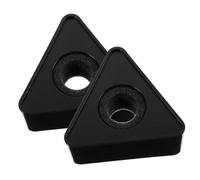 SAFIGLE 2 Piezas de Banderas de Micrófono Triangulares de Abs Negro Gran Espacio para Logotipo, Diseño Creativo y Práctico para Entrevistas Profesionales