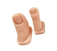SAFIGLE 2 piezas Dedos de Práctica para Uñas Silicona Pura Realistas y Ergonómicos para Entrenamiento de Manicura y Arte de Uñas Modelo Resistente y Suave para Pies