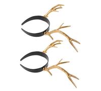 SAFIGLE 2 Piezas Diadema de Ciervo Brillante para Fiestas y Fotografía Cuernos de Realistas Ligera y Cómoda para Eventos Navideños y Disfraces