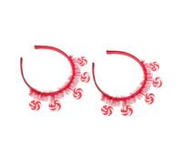 SAFIGLE 2 piezas Diadema Infantil de Lollipop Rojo Accesorios de Divertidos para Niñas para Fiestas de Cumpleaños Temáticos Diseño Creativo y Cómodo para Niñas y Princesas