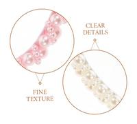 SAFIGLE 2 Piezas Diademas Elegantes con Perlas Imitación para Mujer Accesorio Cómodo y Minimalista para Lavado Facial Bodas y Diario Diseño Princesa Blanco y Rosa