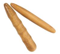 SAFIGLE 2 Piezas herramienta de manual reflexología palos de caseros palo masajeador mini para varilla de de madera palo de de mano Marrón claro