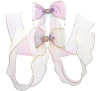 SAFIGLE 2 Piezas Horquilla De Lazo Arco Pinzas Para El Cabello Mini Alfileres Pinza Para El Cabello Bows Clip De Cinta Para El Cabello Borla Clip De De Lazo Chicas Tela