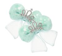 SAFIGLE 2 Piezas horquilla pequeña arco diademas para el pelo Pinza para el cabello mini accesorios para el cabello pinzas para el cabello festivas pasadores de pelo tela Verde claro