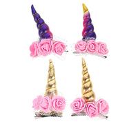 SAFIGLE 2 Piezas Horquillas Unicornio para Niñas Clips para Pelo Coloridos Decoración Adorable para Fiesta y Diario