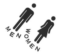 SAFIGLE 2 Piezas Letrero Acrílico para Puertas de Baño Hombres y Mujeres Iconos Claros y Diseño Moderno Resistente al Agua para Negocios Comerciales y Hogares