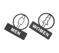 SAFIGLE 2 Piezas Letrero Indicativo para Baño Unisex Señal de Puerta para Hombres y Mujeres Diseño Acrílico Resistente y Fácil de Instalar Oficinas y Locales