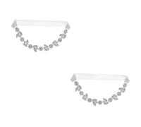 SAFIGLE 2 Piezas liga elástica en la wedding bride Mujer liga nupcial de diamantes de imitación cinturón para vestido bandas para las de novia liga de diamantes de imitación