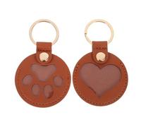 SAFIGLE 2 Piezas Llavero Conmemorativo para Pelo de Mascota en Forma de Pata, Almacenamiento Simple y Material Pu, Accesorio Único para Dueños que Expresan Cariño y Recuerdo