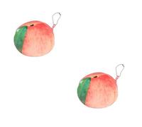 SAFIGLE 2 Piezas Mini Cartera De Peluche Llavero Bolso Llavero Efectivo Bolsa De Felpa Monedero con Cremallera Carteras Linda Bolsa Novedad Bolso Lindo Llavero Melocotón Bolso Llavero