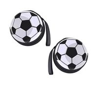 SAFIGLE 2 piezas Monedero Redondo Fútbol de Hojalata con Cremallera Estuche Pequeño Multifuncional para Monedas y Snacks Diseño Creativo para Adolescentes y Amantes del Fútbol