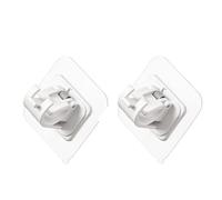 SAFIGLE 2 Piezas Pinzas Adhesivas para Barra de Cortina sin Taladro de Clips para Colgar Barra Extensible Baño Resistentes para Superficies Lisas Azulejos