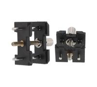 SAFIGLE 2 Piezas Soporte para Movimiento de Reloj Automático Negro Abrazadera Ajustable de Plástico y Metal para Reparación Profesional de Mecanismos y Relojes