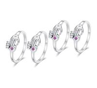 SAFIGLE 2 Series Anillo De Abrazo El Anillo Anillos Para Damas De San Valentín Anillo De Bodas Para Parejas Anillo Ajustable Anillo De Apertura Ajustable Anillo De 2 piezas*2